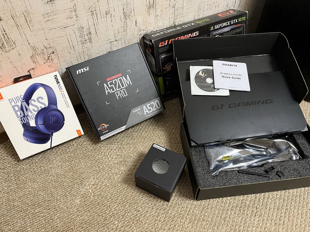 Ігровий комп'ютер-ПК Ryzen 5600+Відеокарта GTX 1070 Gaming 8GB+Монітор