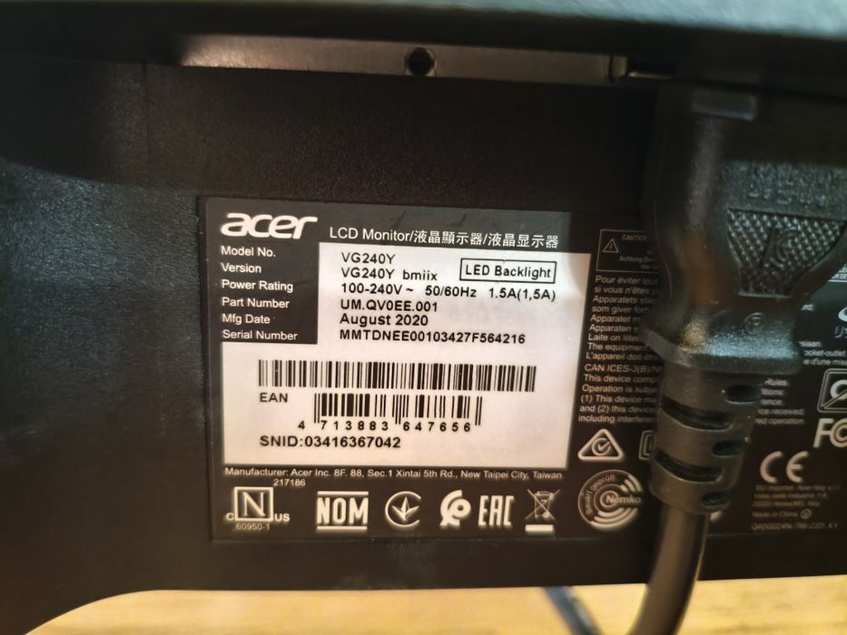 Monitor Acer VG240Y