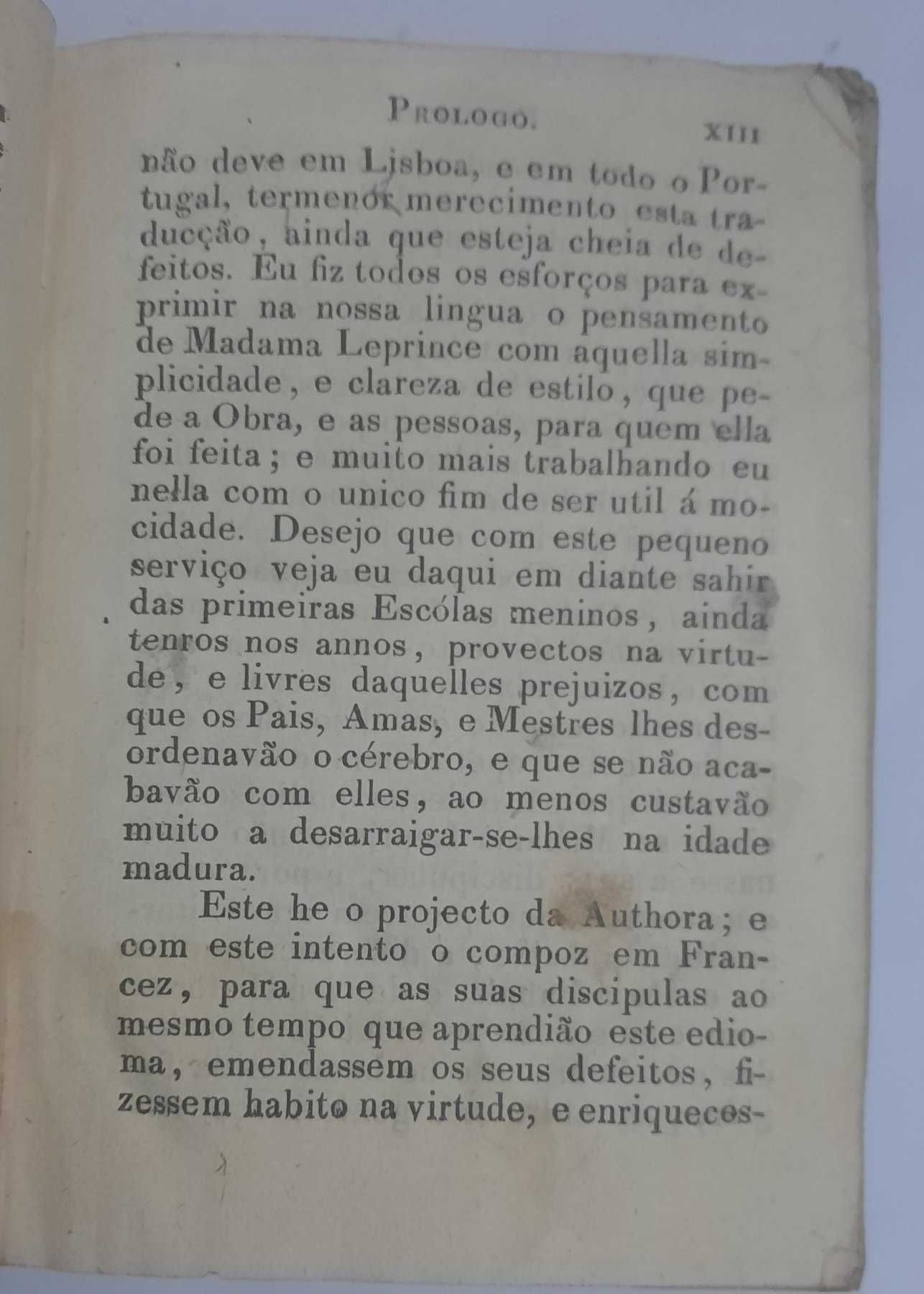 Jeanne-Marie Leprince de Beaumont - Thesouro de Meninas. 2 vols. 1837.