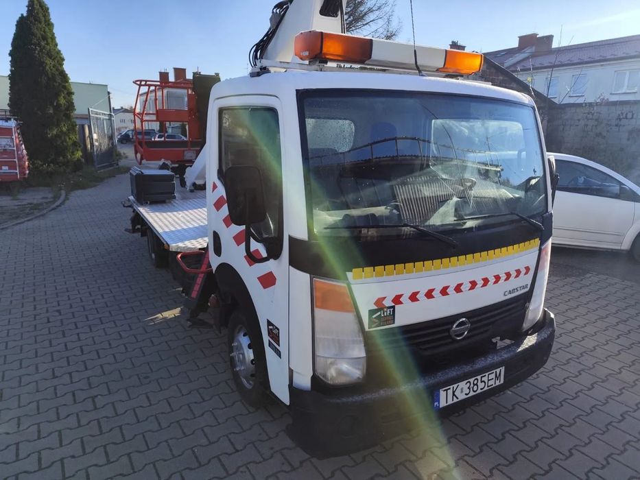 Nissan Cabstar. Podnośnik koszowy. 18m . 12m w bok . Sterowanie hydrauliczne. UDT do 10.2026  Gotowy do pracy.