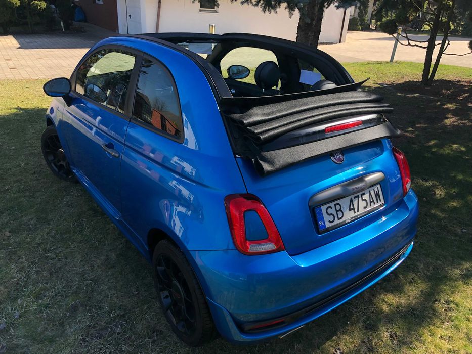 Abarth-Fiat 500S-1.3 JTD-2018rSport Cabrio KliNaviSkórAlum16Xeon Iwłaś