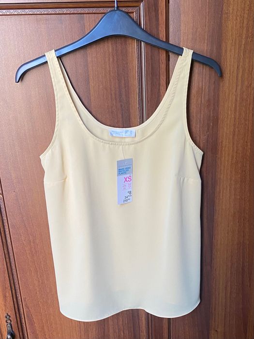 Новий топ Primark XS eu34 uk6 нарядна майка блуза кофточка літня жовта