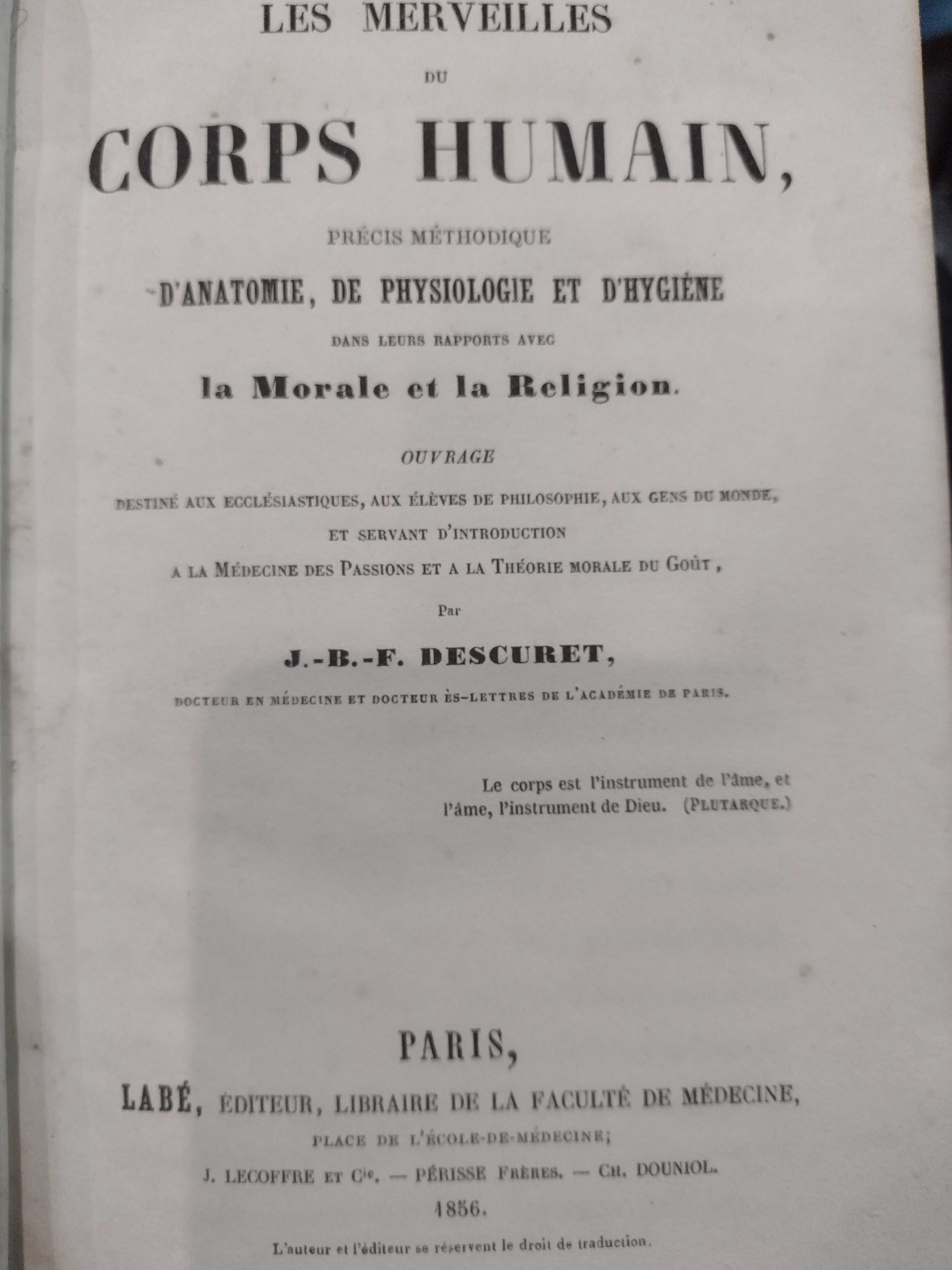 Les Merveilles du Corps Humain 1856