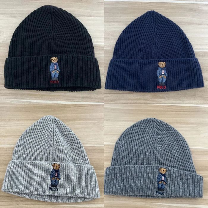 Шапка Polo Ralph Lauren сіра синя чорна темно-сіра