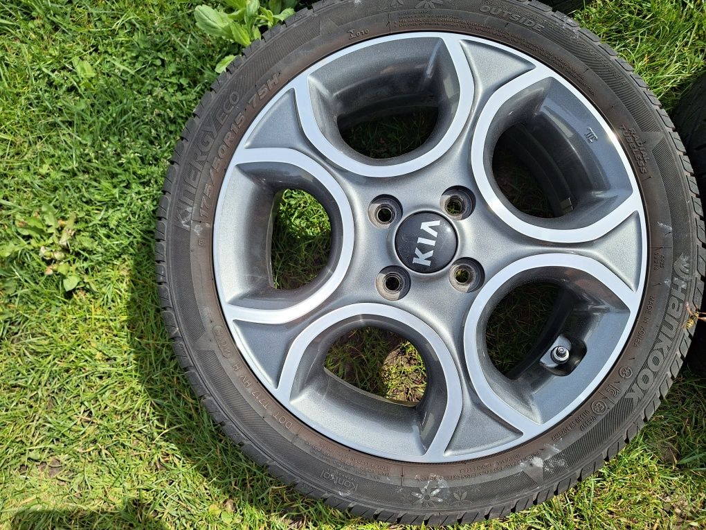 Alufelgi 15,koła, opony 175/50r15 lato, kia, hyundai