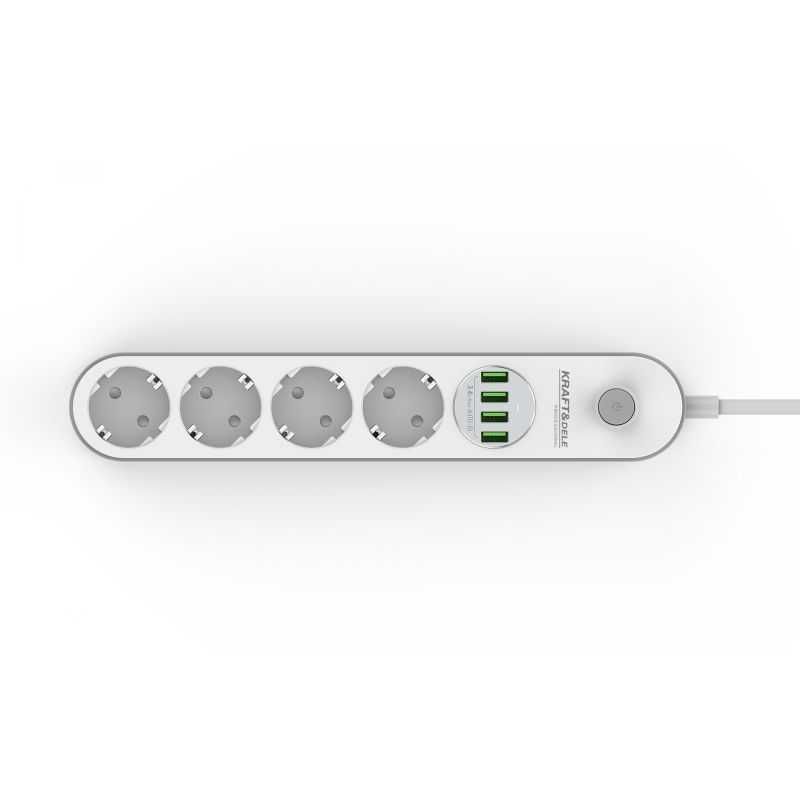 Przedłużacz z USB 2m 4 gniazda + 4x USBKD4030