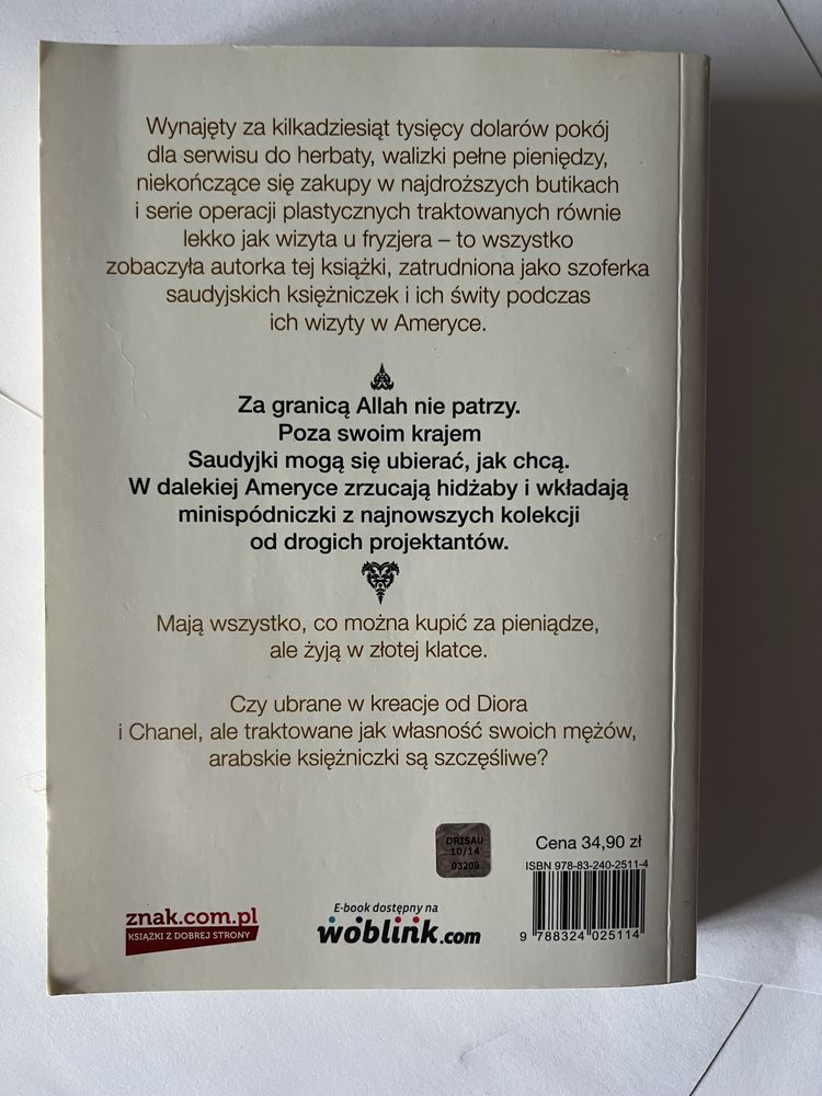 Woziłam arabskie księżniczki – Jayne Amelia Larson jak nowa