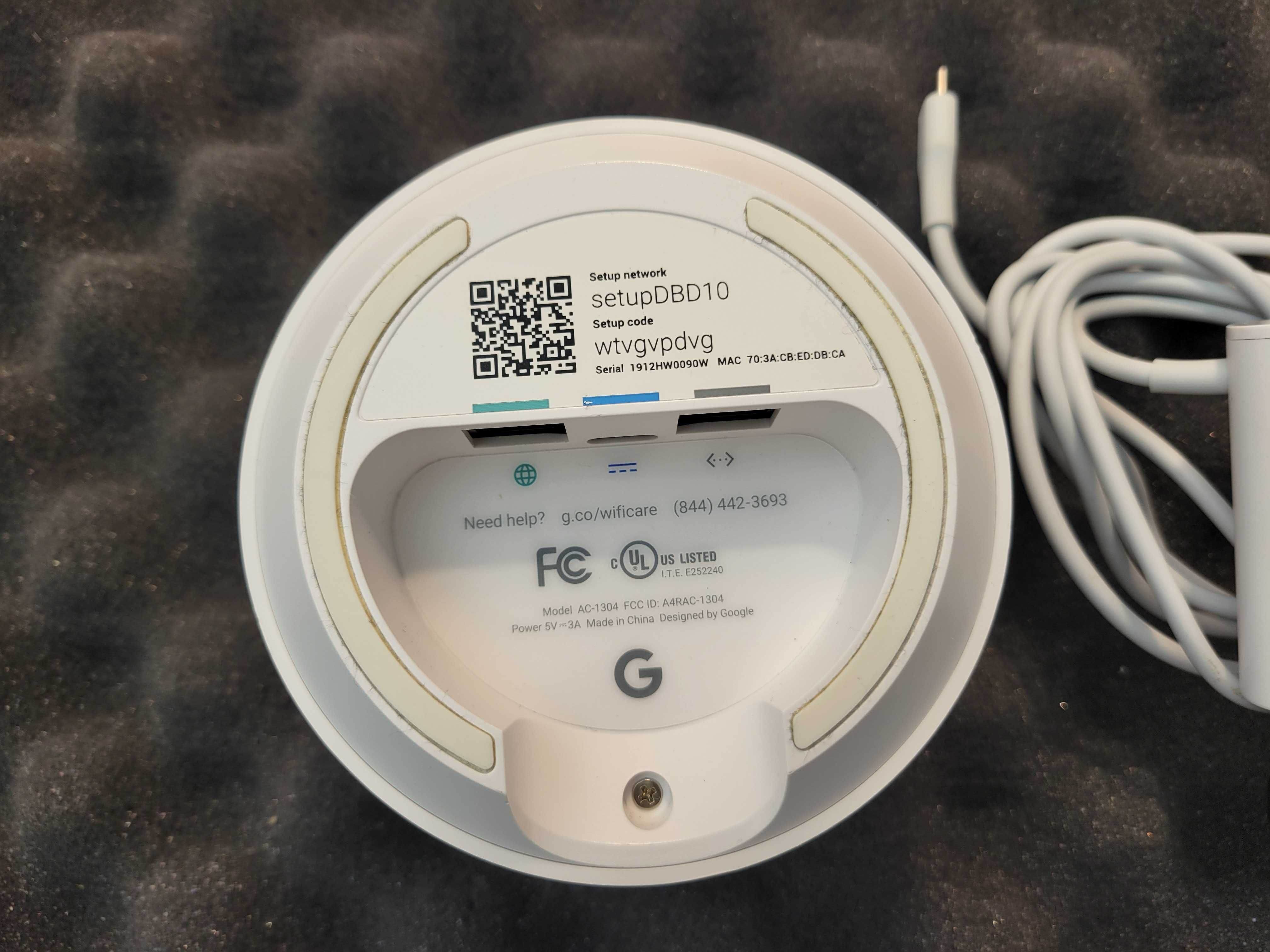 Роутер маршрутизатор Google WiFi AC1200 AC-1304 Mesh Gigabit Ethernet