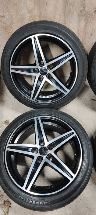 Komplet alufelg O.Z r17 5x112 z oponami zimowymi