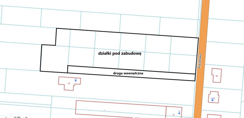 Działka z WZ na 5 bliźniaków