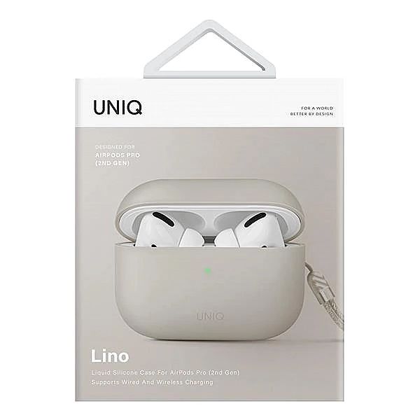 Etui UNIQ Lino na AirPods Pro 2 - beżowe