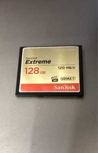 Compact flash sandisk extreme  128gb 120mb/s