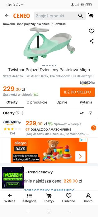 Twistcar pojazd dziecięcy