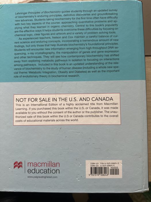 Lehninger Principles of Biochemistry