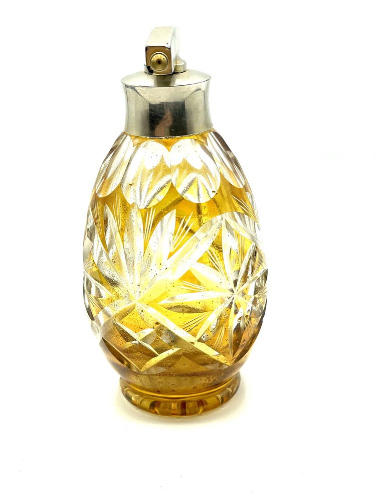 Frasco de perfume antigo em cristal lapidado
