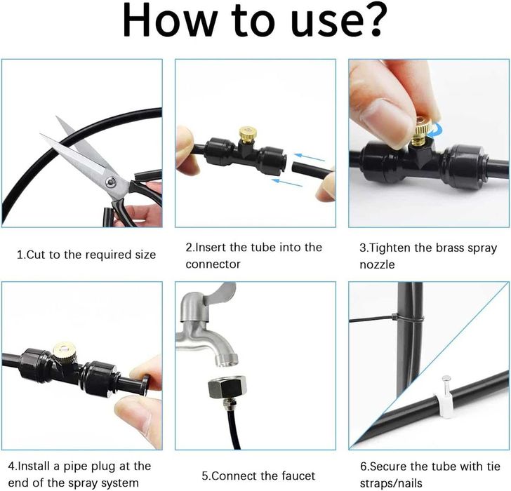Nowy wąż ogrodowy / zraszacz / kropelkowy / system chłodzenia !A2396!