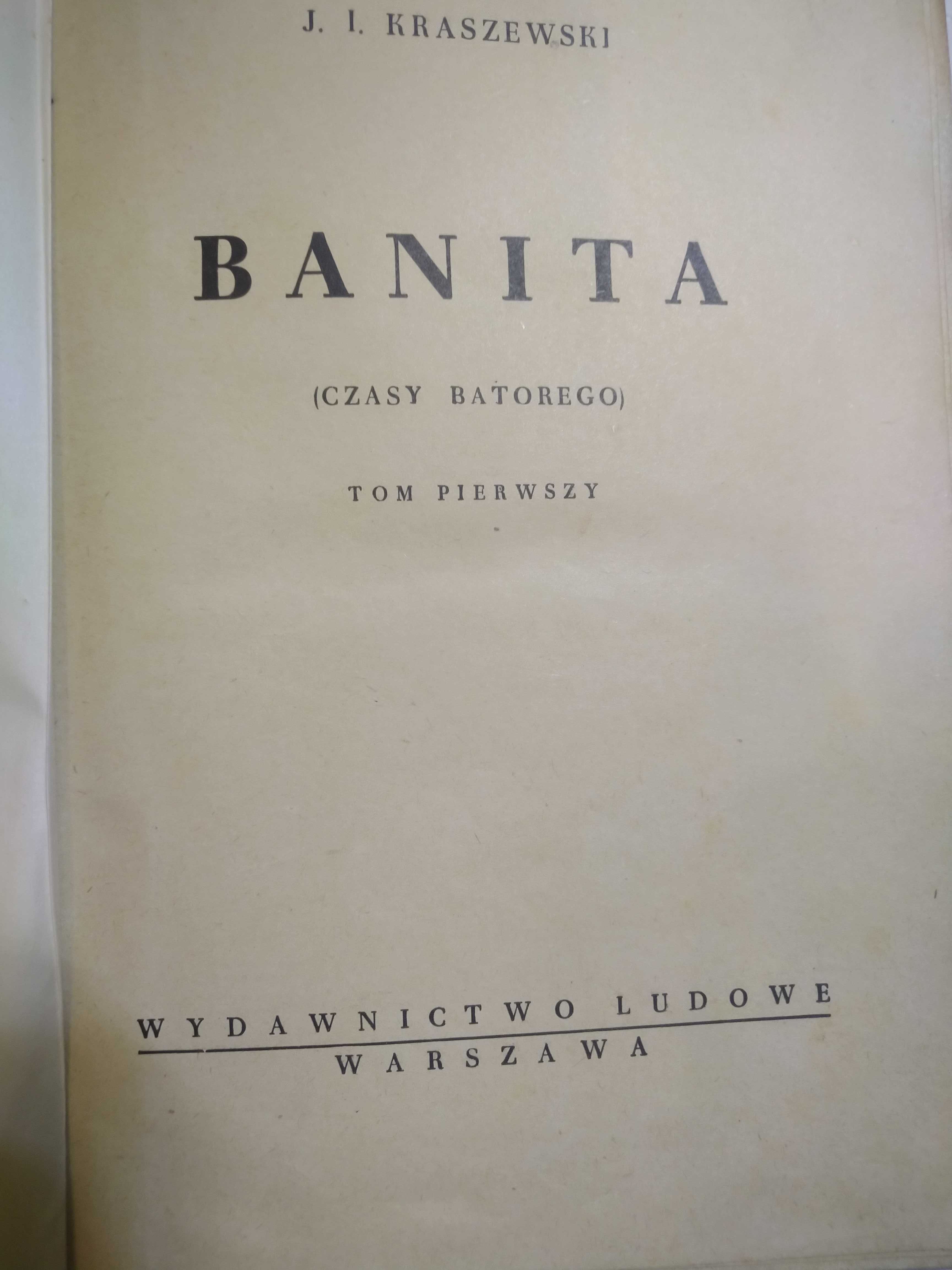I.J.Kraszewski "Banita" wyd. 1949