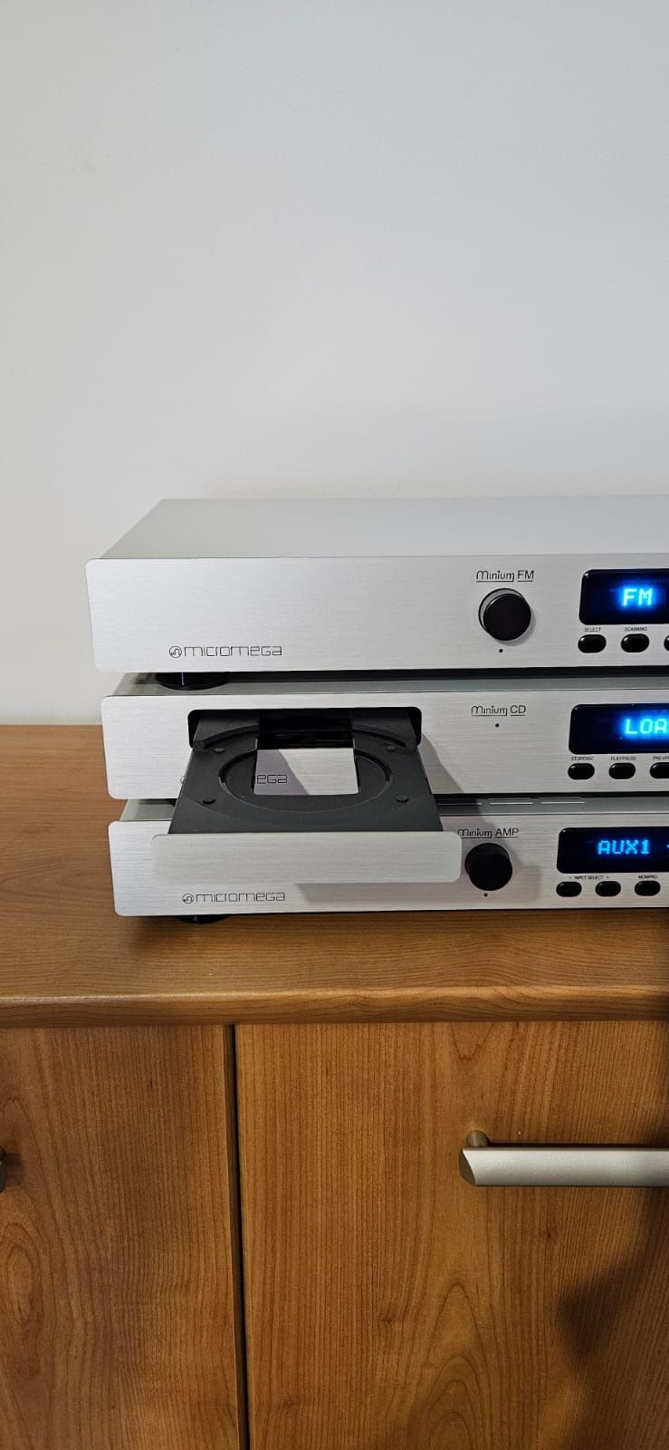 Micromega Minium zestaw - wzmacniacz AMP Tuner FM i CD srebrny ideał