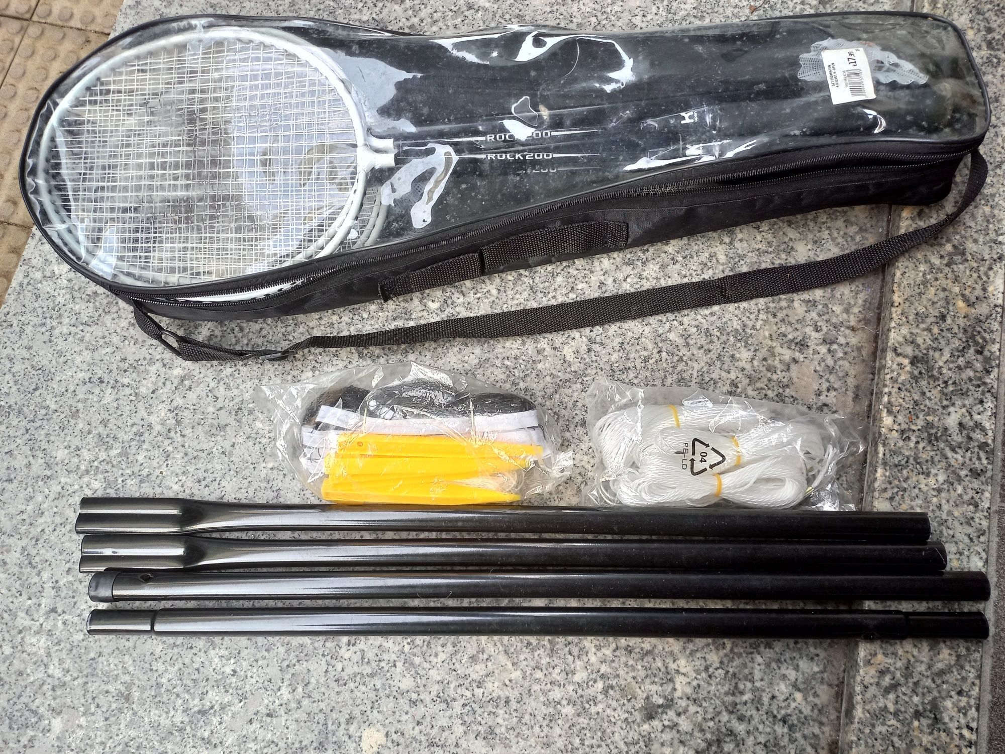 Conjunto Raquetes Badminton + rede