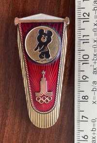 Детский значок "Олимпиада-80 Олимпийский мишка" 6 см