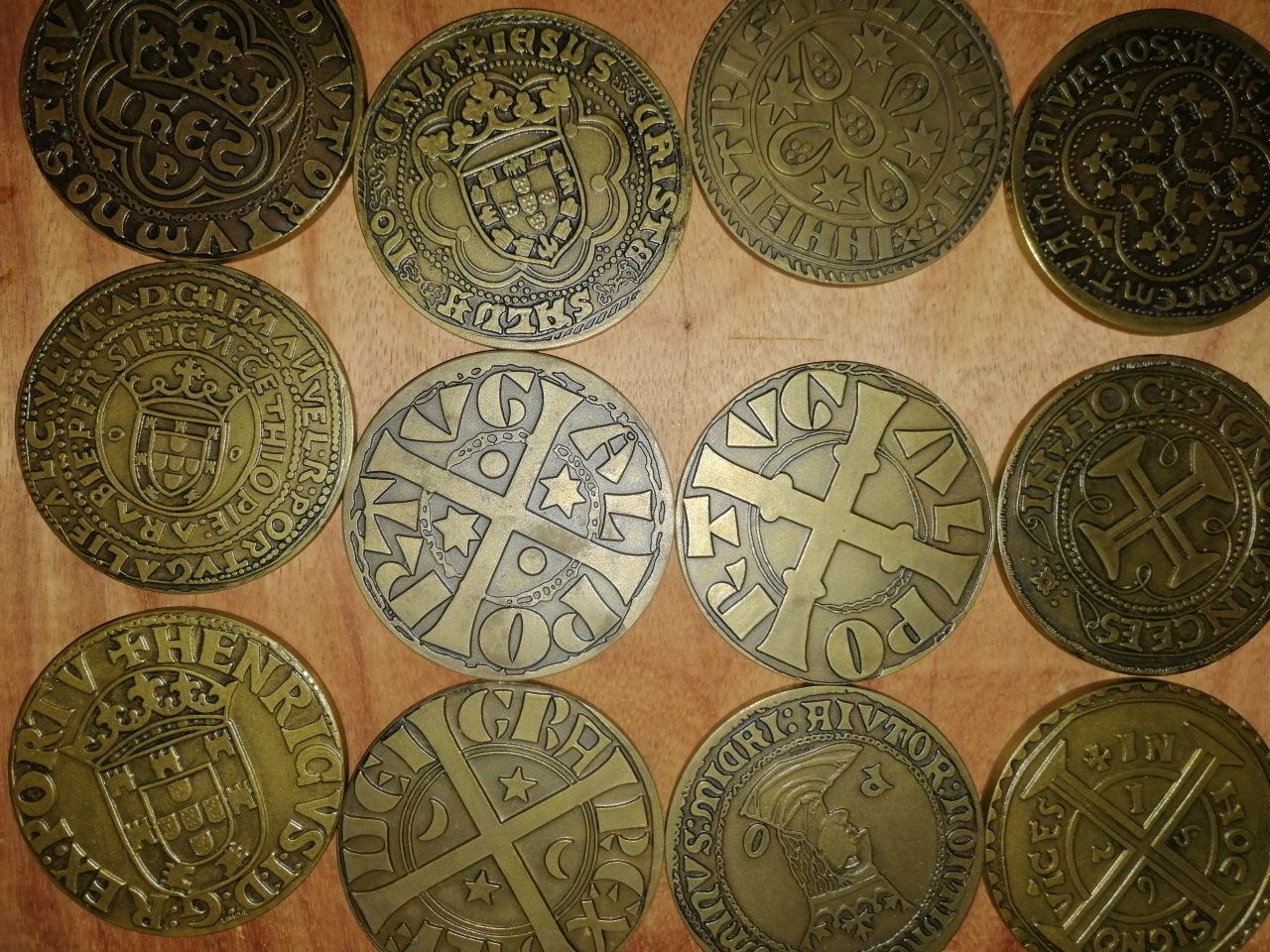 Moedas comemorativas bronze