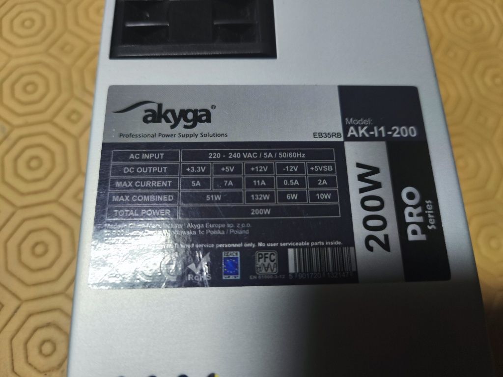 Fonte alimentação Akyga AK-l1-200