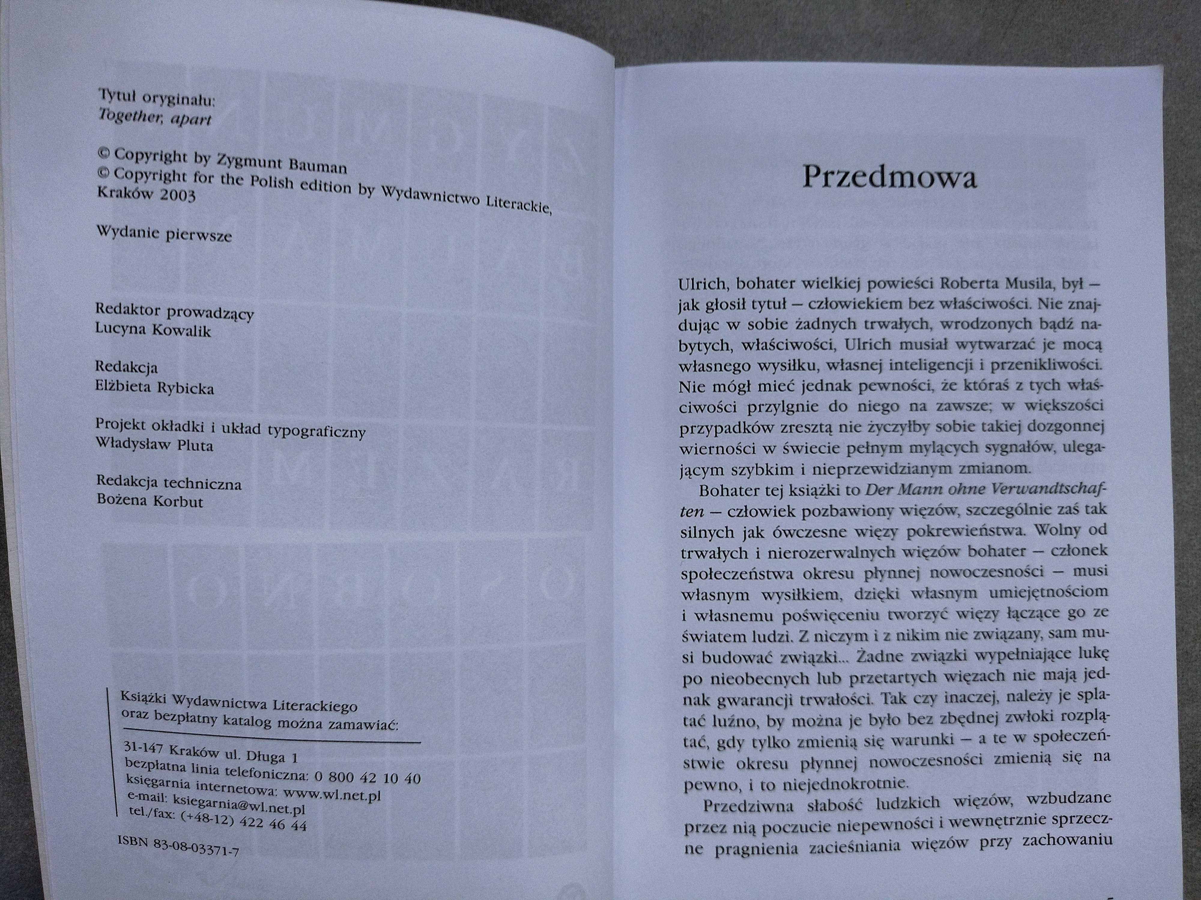 Razem, osobno Zygmunt Bauman