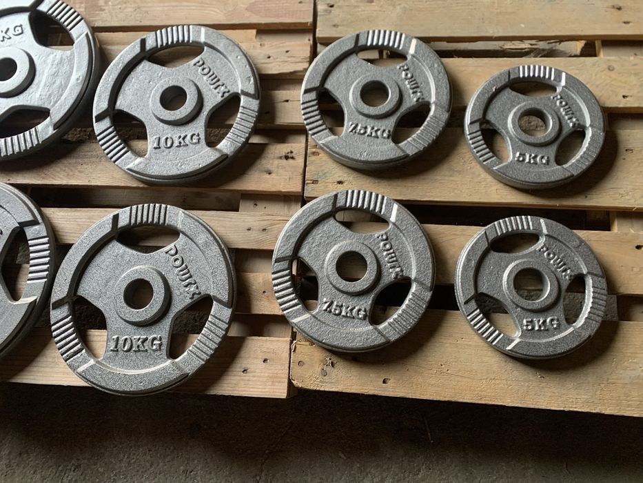 NOWE Obciążenie olimpijskie 50mm kierownica żeliwo 20kg 15kg 10kg 5kg