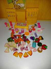 Игрушка игрушечная кухня детская для куклы с овощами и посудой