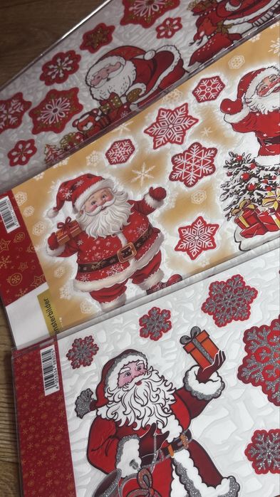 Новорічні наліпки декор Новий Рік Вікна прикраси дизайн