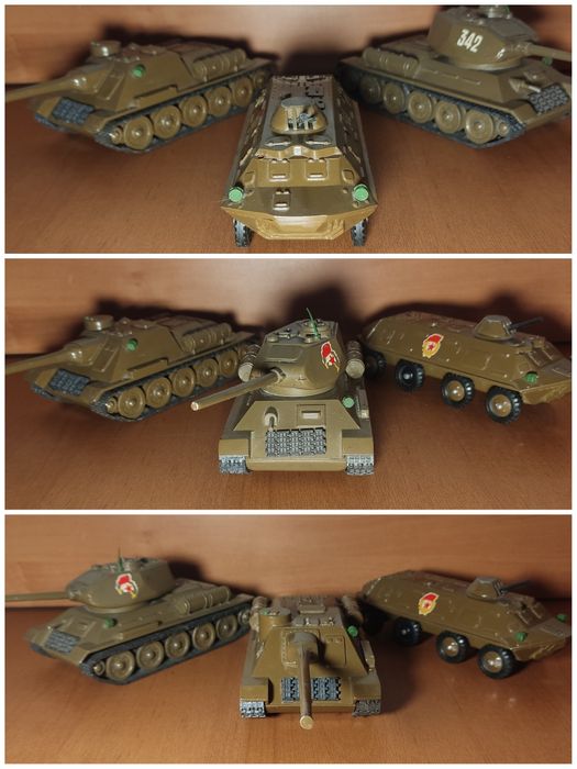 СССР Танки металлические коллекционные Т34-85 СУ-100 БТР-344