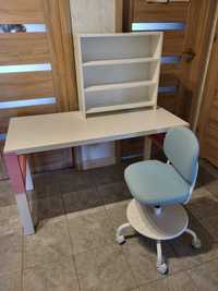 Biurko z półką Ikea Pahl 96x58 cm + krzesło obrotowe Vimund
