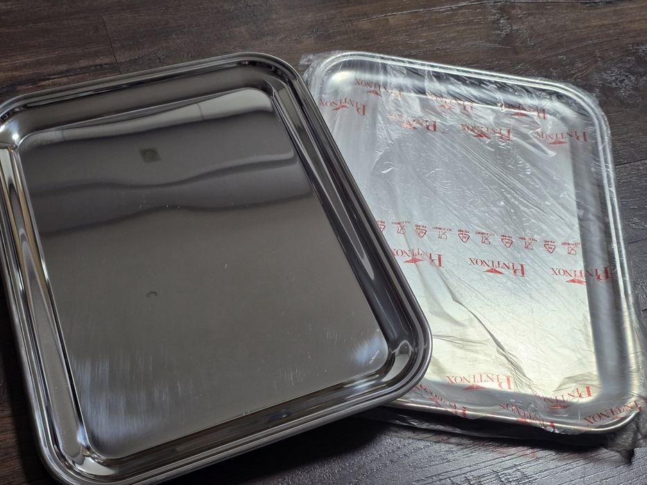 Taca ekspozycyjna inox 480x370 mm stal nierdzewna 2 sztuki