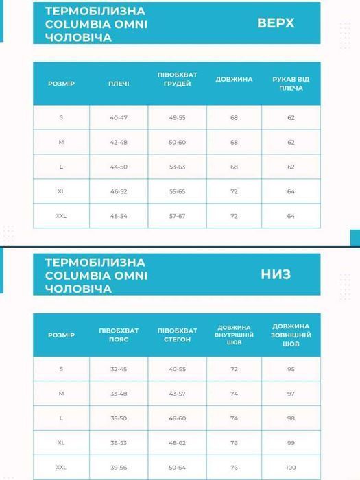 Чоловіча термобілизна/термокостюм columbia/Коламбія Omni-Heat.