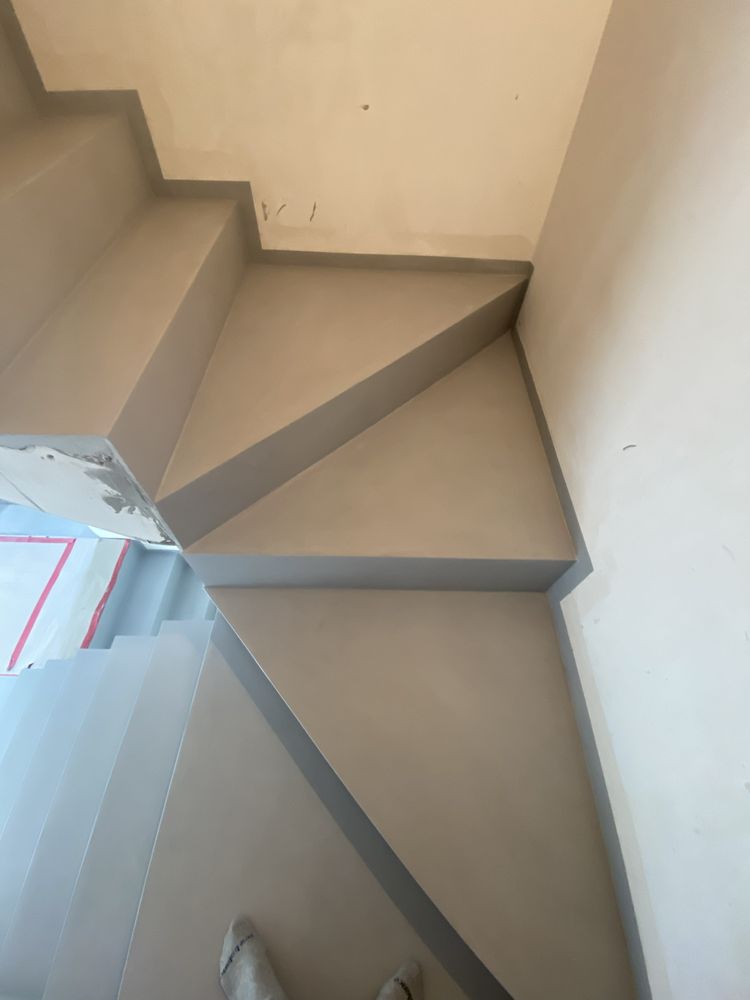 Mikrocement, schody z mikrocementu, beton architektoniczny
