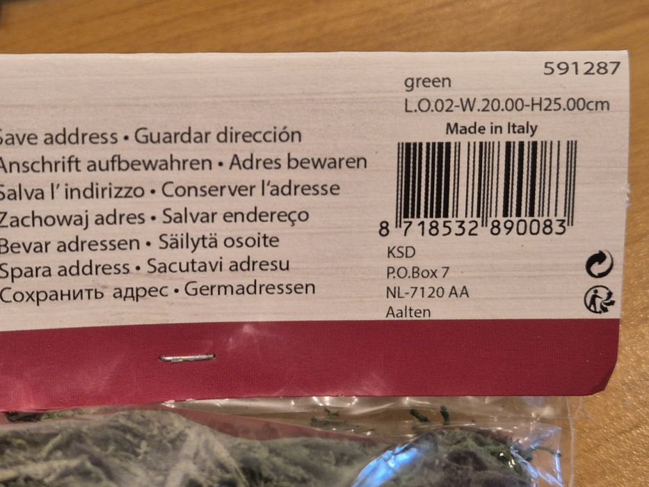 Mech dekoracyjny zielony