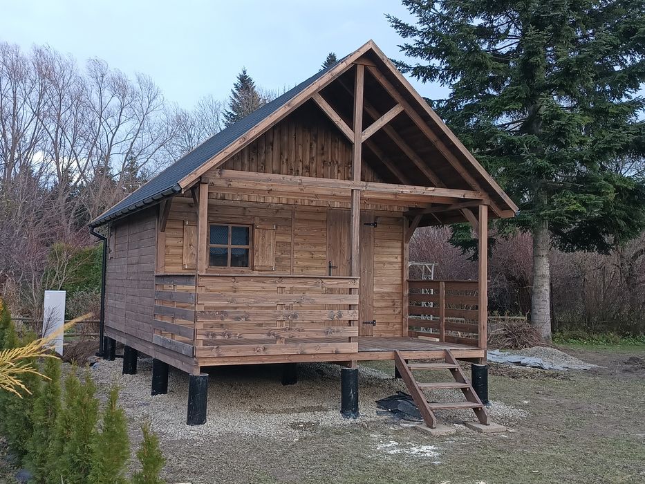 Domek letniskowy drewniany rekreacyjny na działkę z antresolą :)