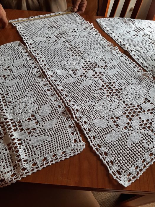 Naperons para quarto em renda branco com 80/30