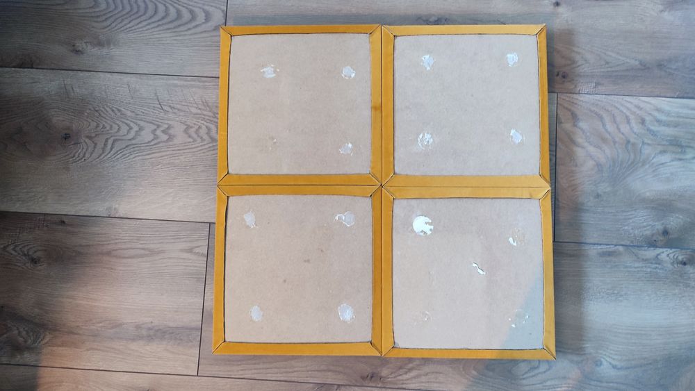 Panel, panele tapicerskie welurowe ścienne musztardowe 4 sztuki