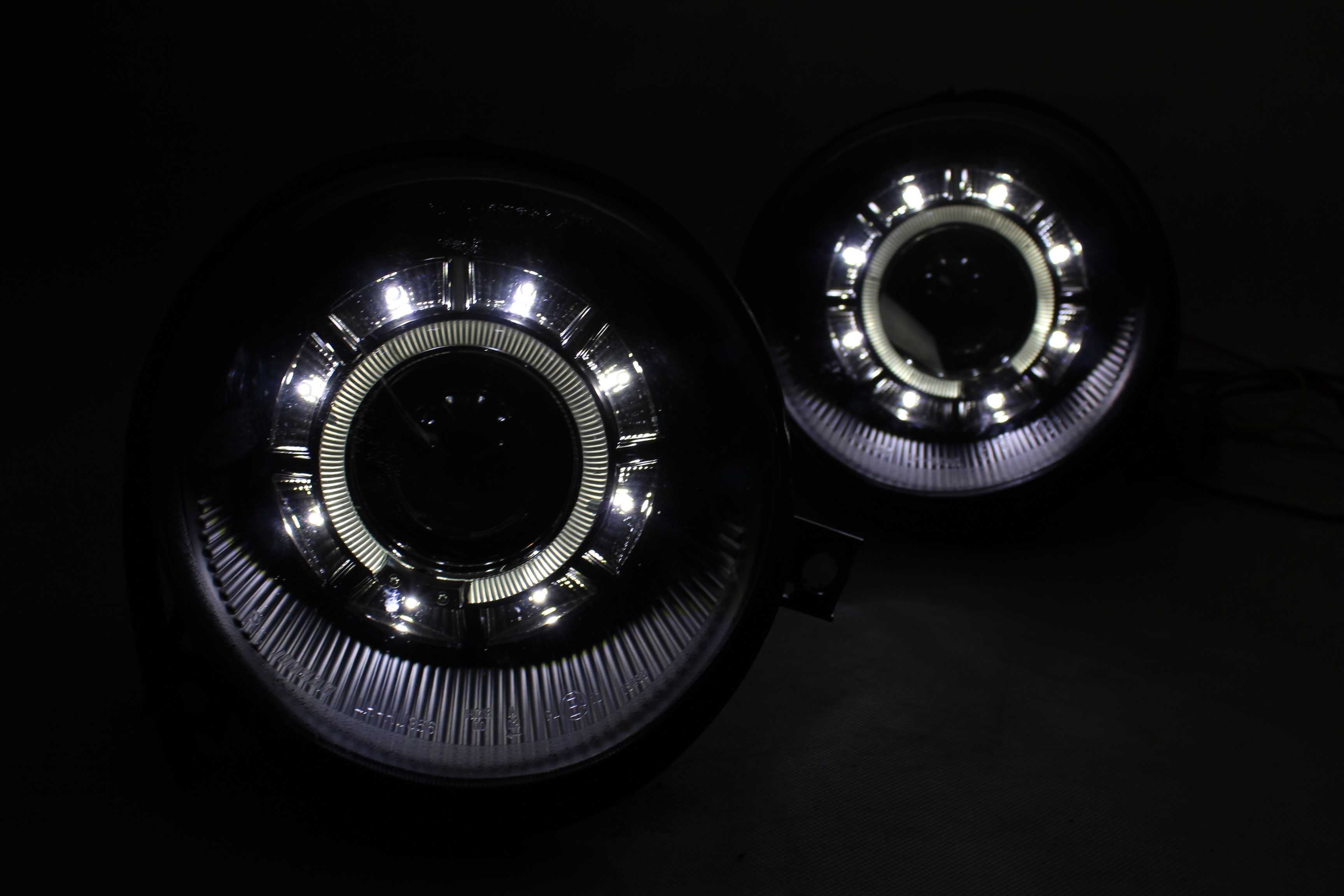 Lampy przednie przód VW LUPO 98-05 Czarne LED TUNING RINGI IGŁA
