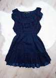 sukienka, rozm. M, vintage, retro, falbanka, kobieca, mini, biedronki