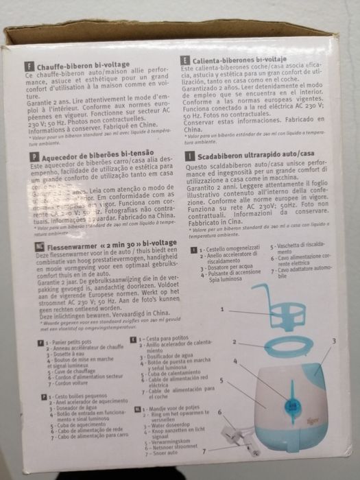 Aquecedor de biberon biberões