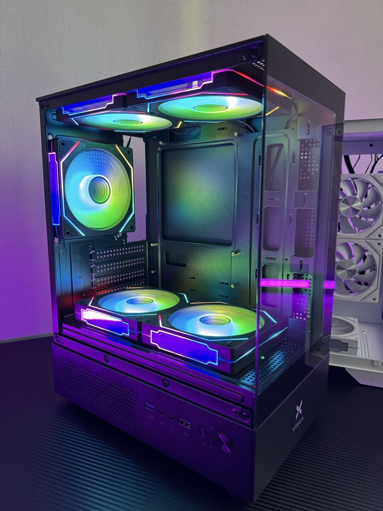 КОМПЛЕКТ Новый Корпус + 5 ARGB Кулеров QUBE Киев