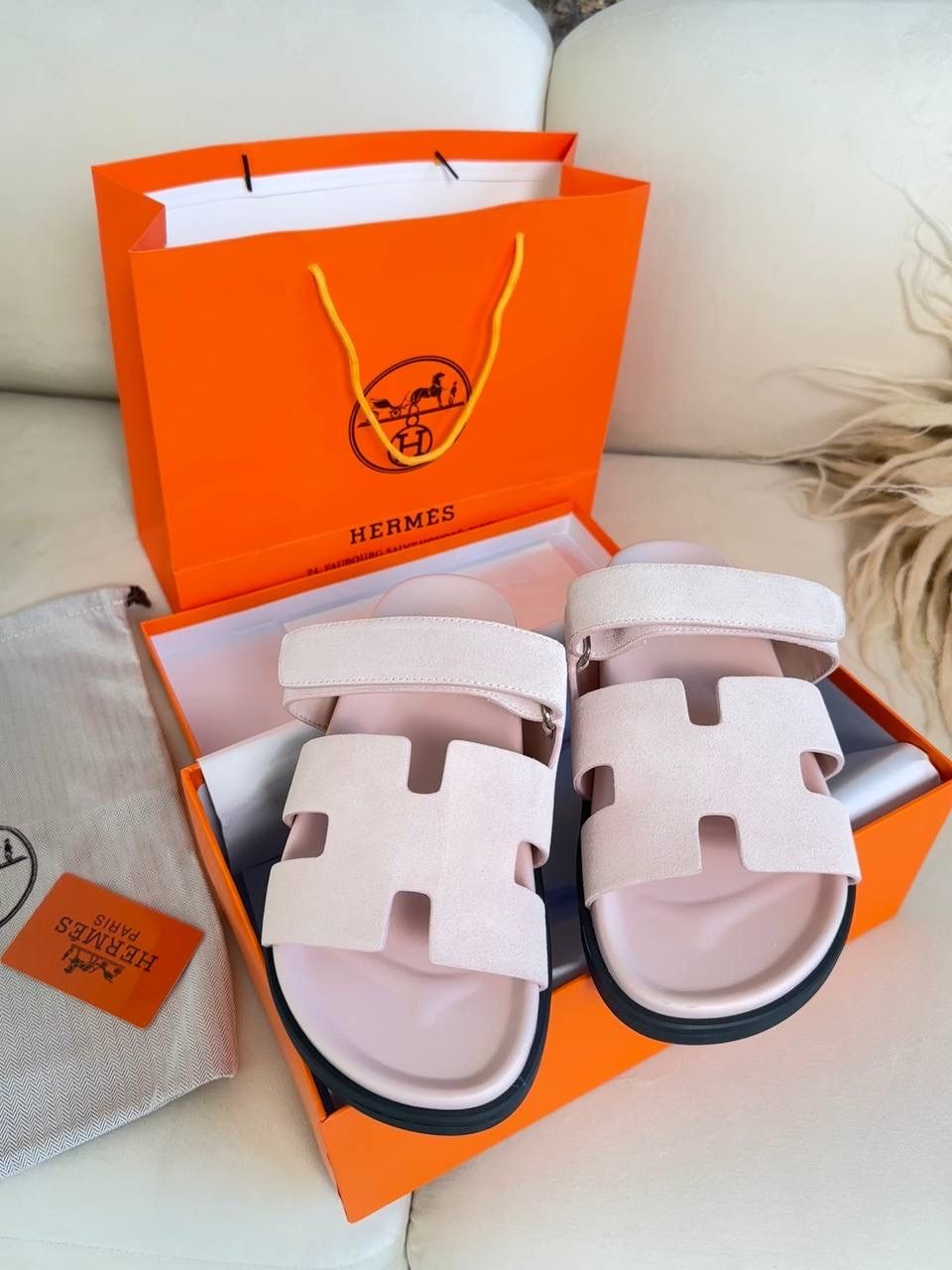 р36-40 Шльопанці Hermes Chyrpe Pink