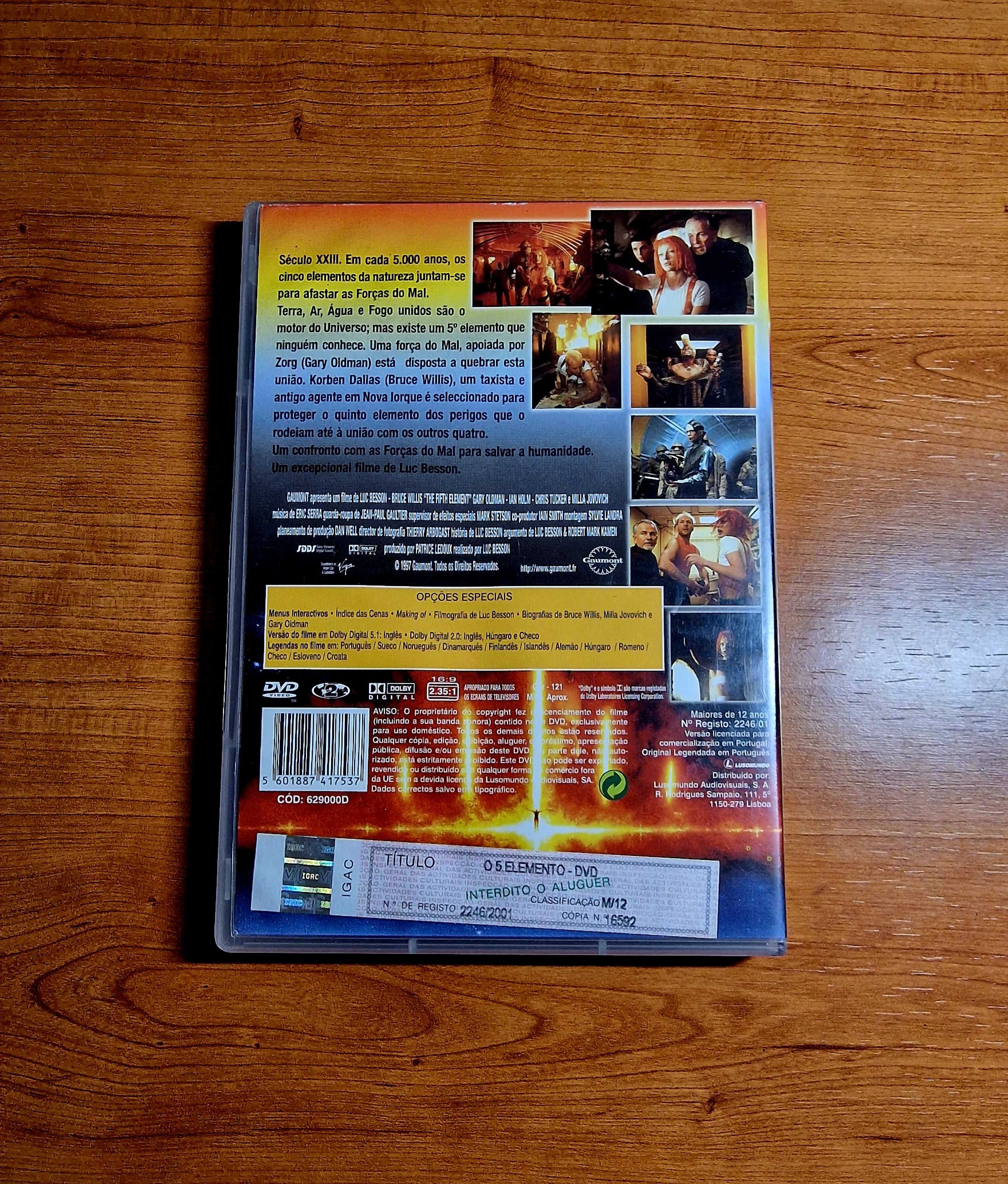 O 5º ELEMENTO (Luc Besson) Bruce Willis/Milla Jovovich/Gary Oldman