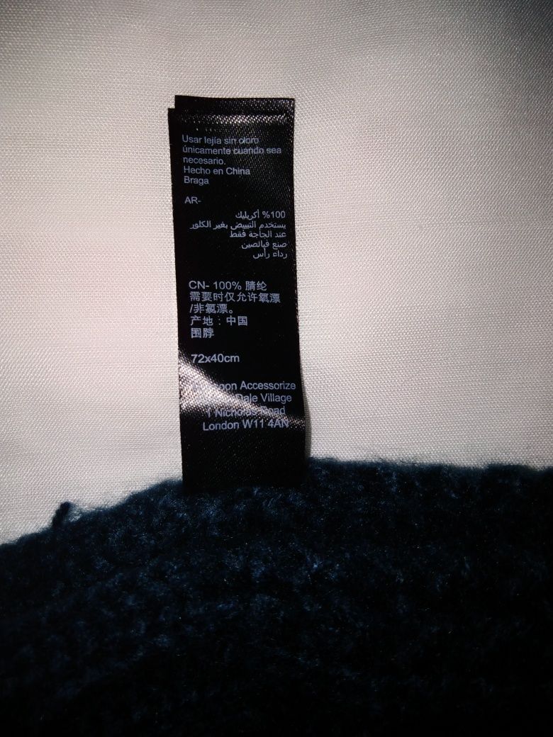 Gola-cachecol curta em lã, azul petróleo, Accessorize