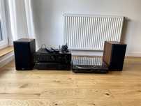 Zestaw - gramofon + wzmacniacz + 2 głośniki + odtwarzacz CD