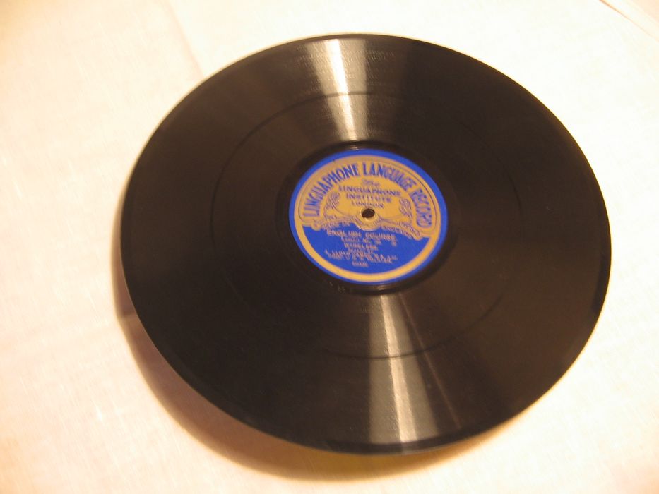 Płyty gramofonowe na 78 obr.nauka języka angielskiego.