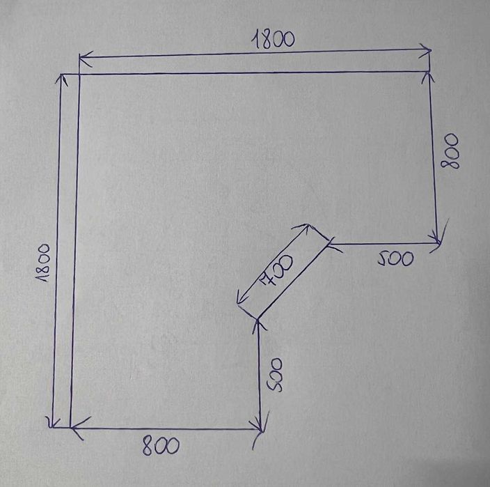 Biurko narożne w bardzo dobrym stanie