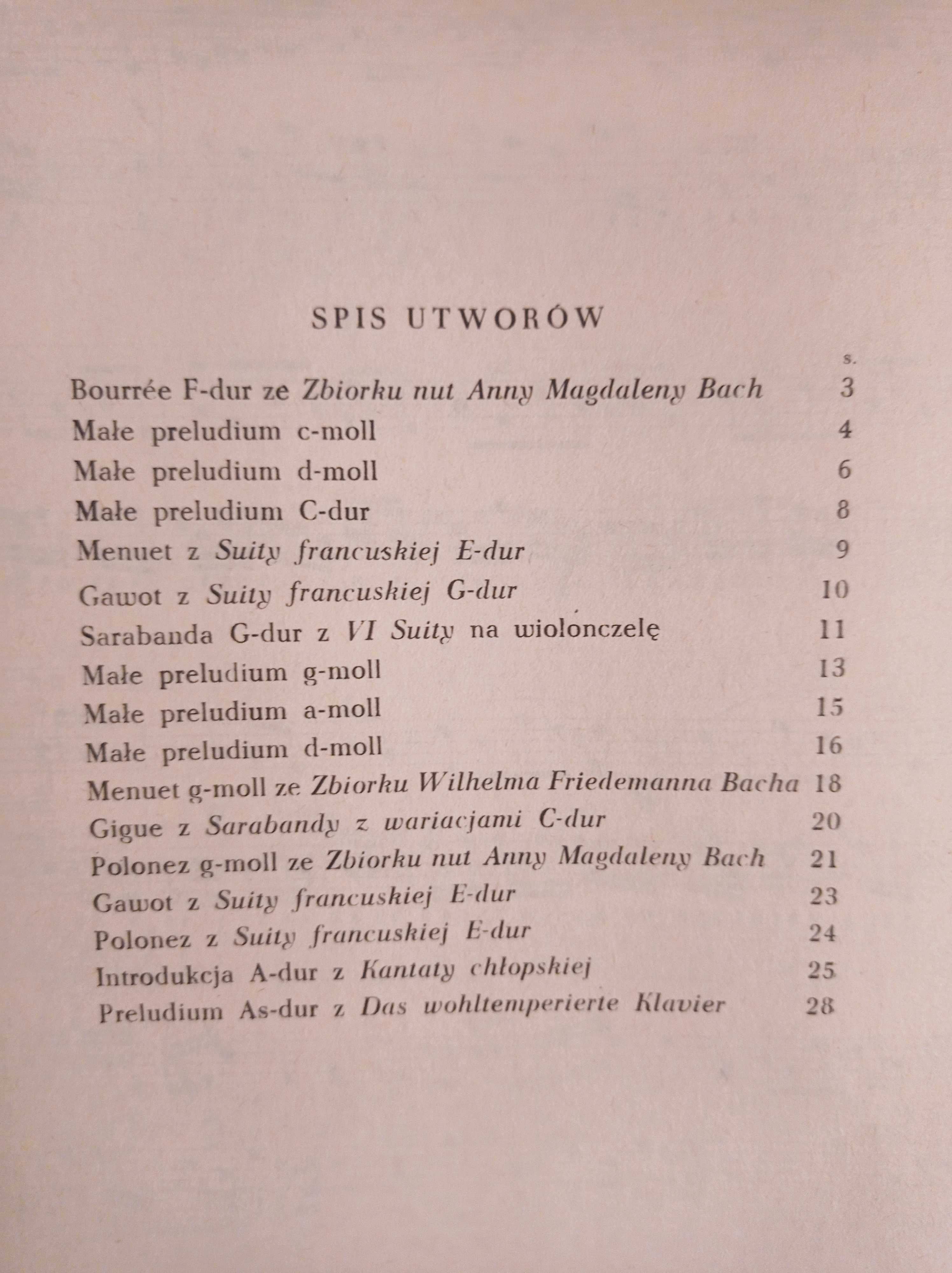 J.S. Bach wybrane utwory na akordeon nuty PWM 1977